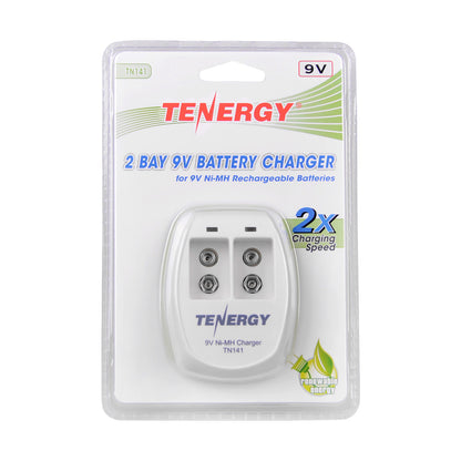 Tenergy TN141 Smart 2-Bay 9V NiMH Battery Charger