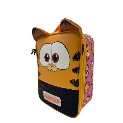 Garfield Grub Kids Insulated Reusable Lunch Bag with Mesh Water Bottle Pocket and Handle