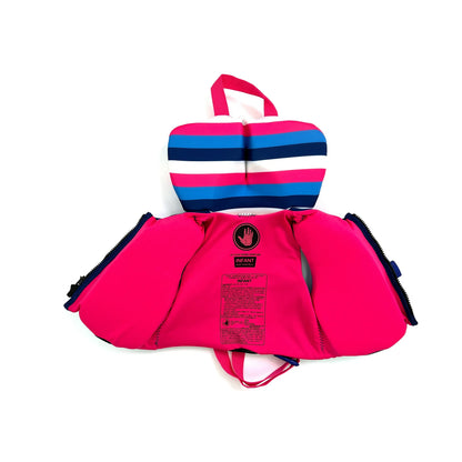 Body Glove Infant PFD Coast Guard Approved Life Jacket Pink and Blue Palm