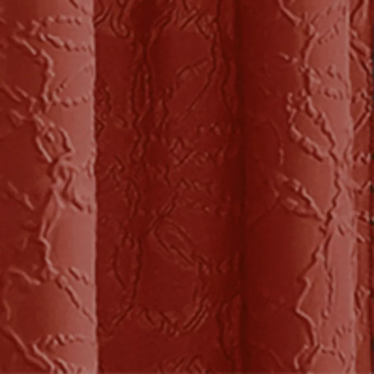 Mainstays Floral 84"Poletop Red Paprika , Set of 2 Curtain Panels , Microsculpt Floral , Polyester , Sheer