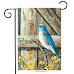 Bluebird Song Seasonal Garden Flag Summer Birds 12.5" x 18" Rain or Shine