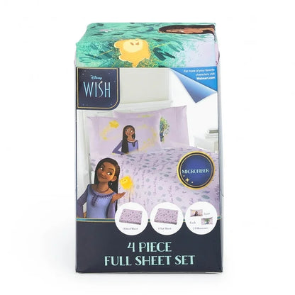 Disney Wish Kids Sheet Set, Microfiber, Purple