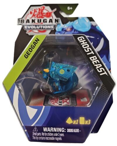 Bakugan Evolutions Geogan Ghost Beast Action Figure With Ability Cards