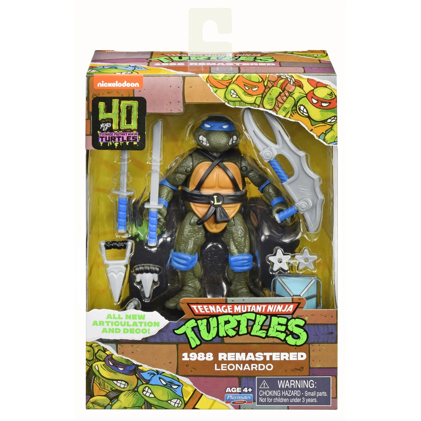 Teenage Mutant Ninja Turtles 40 Years of TMNT 1988 Remastered Leonardo Figure