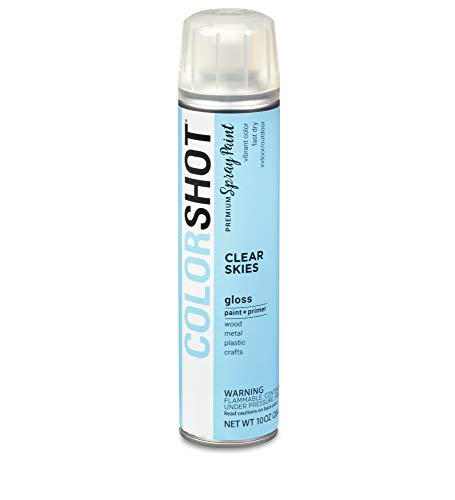 COLORSHOT Gloss Spray Paint, Clear Skies (Light Blue), 10 oz