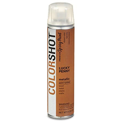 COLORSHOT Metallic Spray Paint, Lucky Penny (Copper), 9 oz