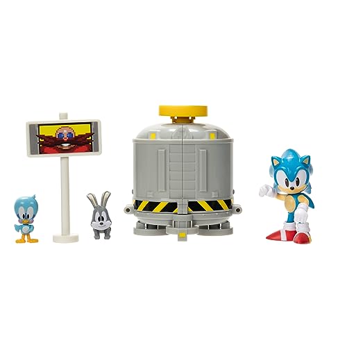 Sonic The Hedgehog 2.5" Level Clear Diorama with Sonic, flicky & Pocky