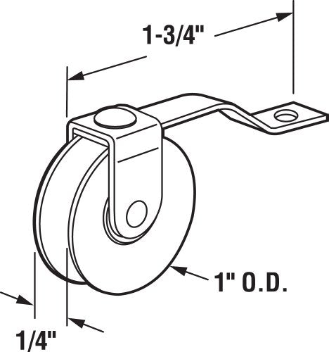 Prime-Line B 638 1 In. Screen Door Tension Spring with Roller, for Academy Doors(2 Pack)