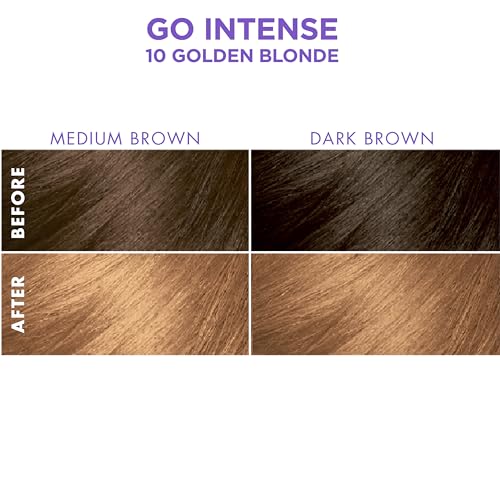 SoftSheen-Carson Dark and Lovely Ultra Vibrant Permanent Hair Color Go Intense Hair Dye for Dark Hair with Olive Oil for Shine and Softness, Golden Blonde