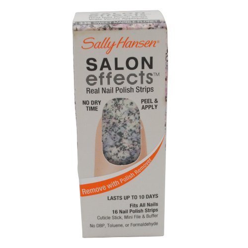 Sally Hansen Salon Effects Nail Strips - Sweet Marble Floret - 16 ct