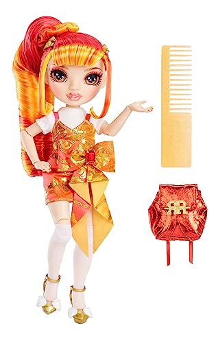 Rainbow High Junior High Special Edition Laurel De’Vious - 9" Red and Orange Posable Fashion Doll with Accessories and Open/Close Soft Backpack. Great Toy Gift for Kids Ages 4-12