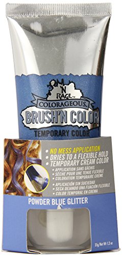 N'Rage Colorageous Brush'n Color, Blue Glitter, 1.2 Ounce