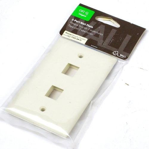 On-Q Legrand 2-Port Wall Plate, Almond