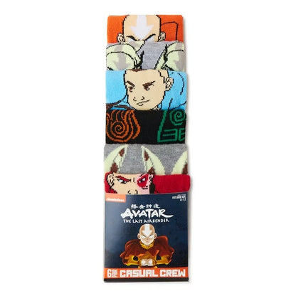 Avatar The Last Airbender Men’s Socks, 6-Pack