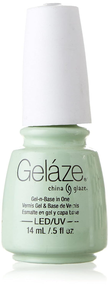 China Glaze Gelaze100% Gel-n-Base Polish, Re-Fresh Mint, 0.5 Ounce