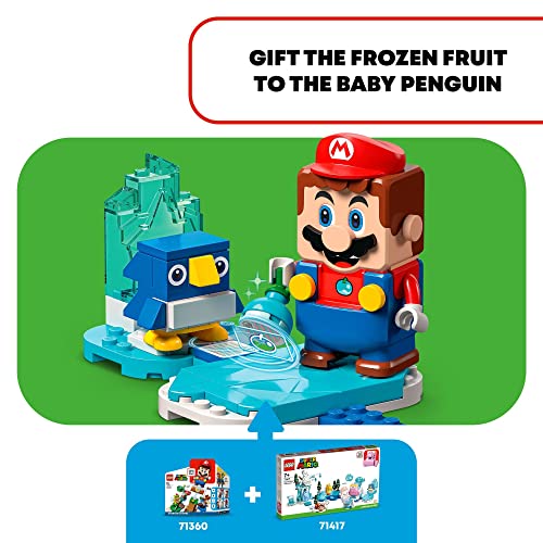 LEGO Super Mario Fliprus Snow Adventure Expansion Set 71417, Toy for Kids to Combine with Starter Course, with Freezie and Baby Penguin Figures, for Fans of Super Mario Bros