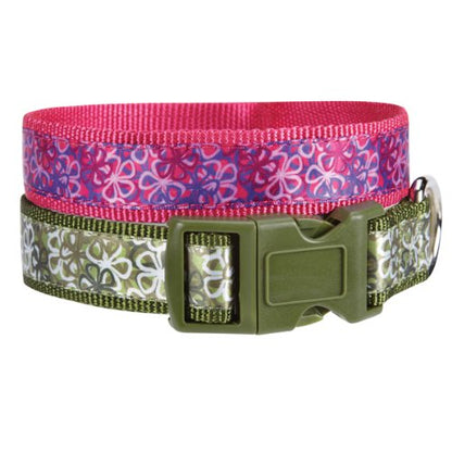 East Side Collection Nylon Carolina Dog Collar, 18 to 26-Inch, Green