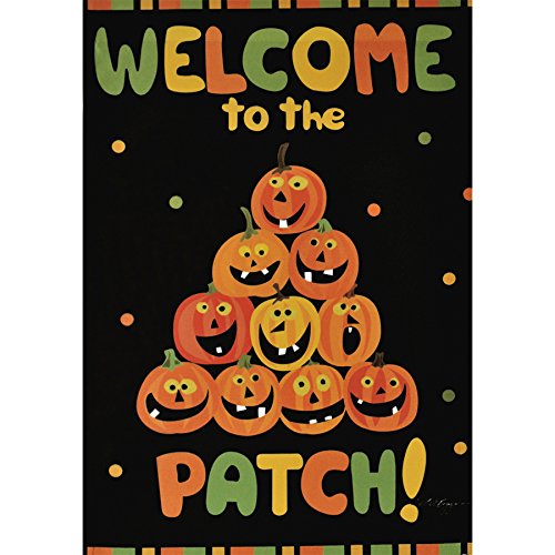 Rain or Shine 40-in x 28-in Fall Flag Welcome to the Patch