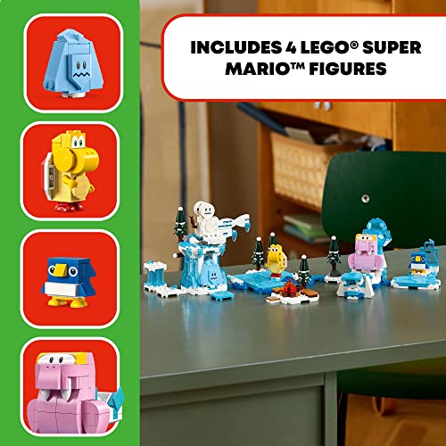 LEGO Super Mario Fliprus Snow Adventure Expansion Set 71417, Toy for Kids to Combine with Starter Course, with Freezie and Baby Penguin Figures, for Fans of Super Mario Bros