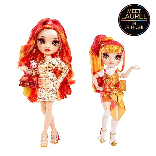 Rainbow High Junior High Special Edition Laurel De’Vious - 9" Red and Orange Posable Fashion Doll with Accessories and Open/Close Soft Backpack. Great Toy Gift for Kids Ages 4-12