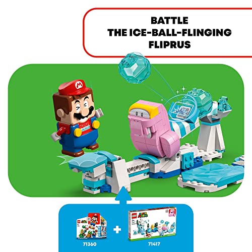 LEGO Super Mario Fliprus Snow Adventure Expansion Set 71417, Toy for Kids to Combine with Starter Course, with Freezie and Baby Penguin Figures, for Fans of Super Mario Bros