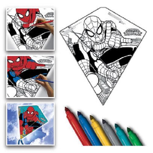 Color Me 26-inches Tyvek Diamond Kite: Spider-man