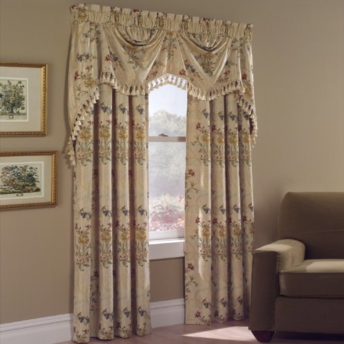 United Curtain Jewel Heavy Woven Window Curtain Panel, 54 by 63-Inch, Multi