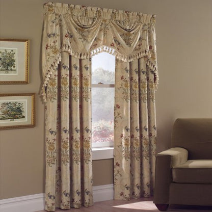 United Curtain Jewel Heavy Woven Window Curtain Panel, 54 by 63-Inch, Multi