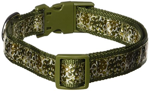 East Side Collection Nylon Carolina Dog Collar, 18 to 26-Inch, Green