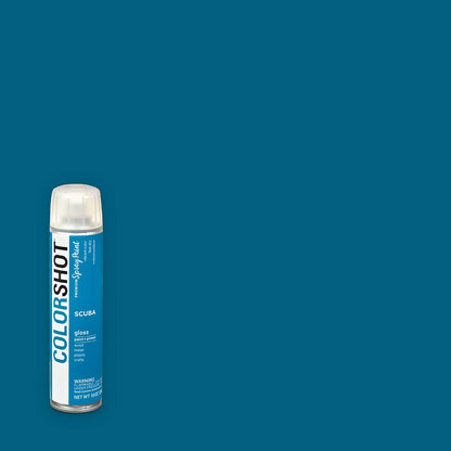 COLORSHOT Gloss Spray Paint, Scuba (Marine Blue), 10 oz