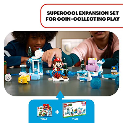 LEGO Super Mario Fliprus Snow Adventure Expansion Set 71417, Toy for Kids to Combine with Starter Course, with Freezie and Baby Penguin Figures, for Fans of Super Mario Bros