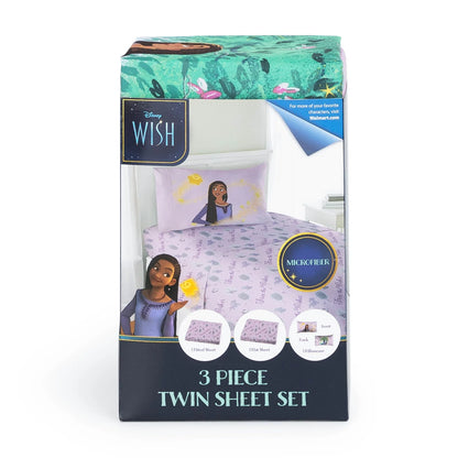 Disney Wish Kids Sheet Set, Microfiber, Purple