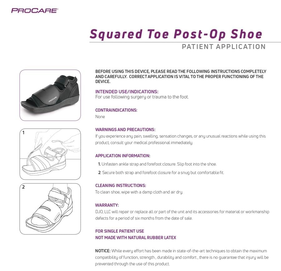 ProCare Squared Toe Post-Op Shoe - Small