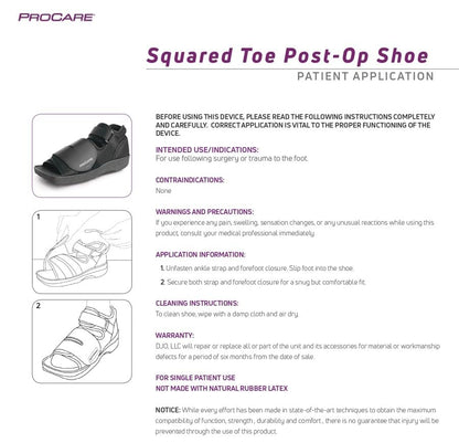 ProCare Squared Toe Post-Op Shoe - Medium