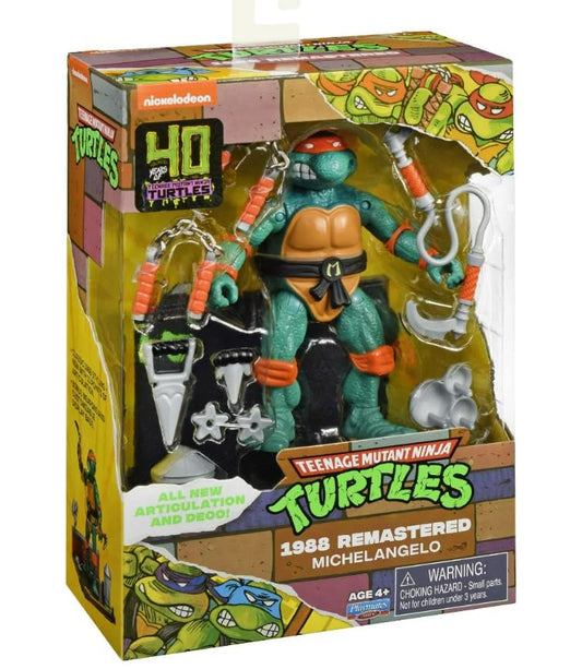 Teenage Mutant Ninja Turtles 40 Years Michelangelo Action Figure, 1988 Remastered