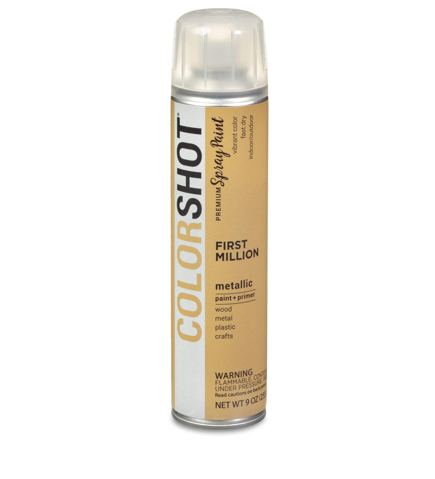 COLORSHOT Metallic Spray Paint, First Million (Gold), 9 oz