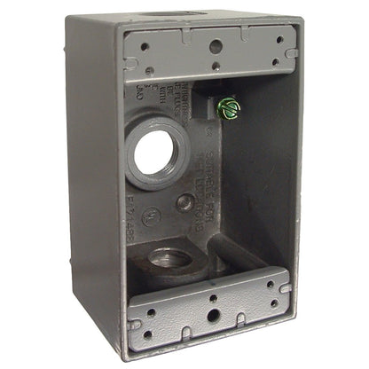 Hubbell-Bell 5320-0 Single Gang 3-1/2-Inch Outlets Weatherproof Box Gray