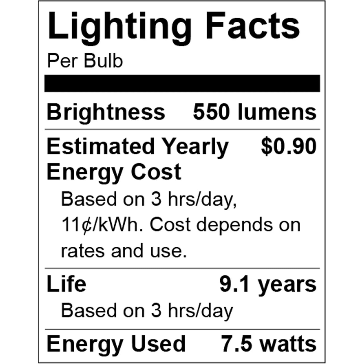 Great Value LED Light Bulb, 7.5 Watts (60W Equivalent) A19 Lamp E26 Medium Base, Non-Dimmable, 2-Pack, Pink