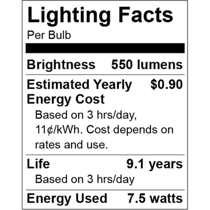 Great Value LED Light Bulb, 7.5 Watts (60W Equivalent) A19 Lamp E26 Medium Base, Non-Dimmable, 2-Pack, Pink