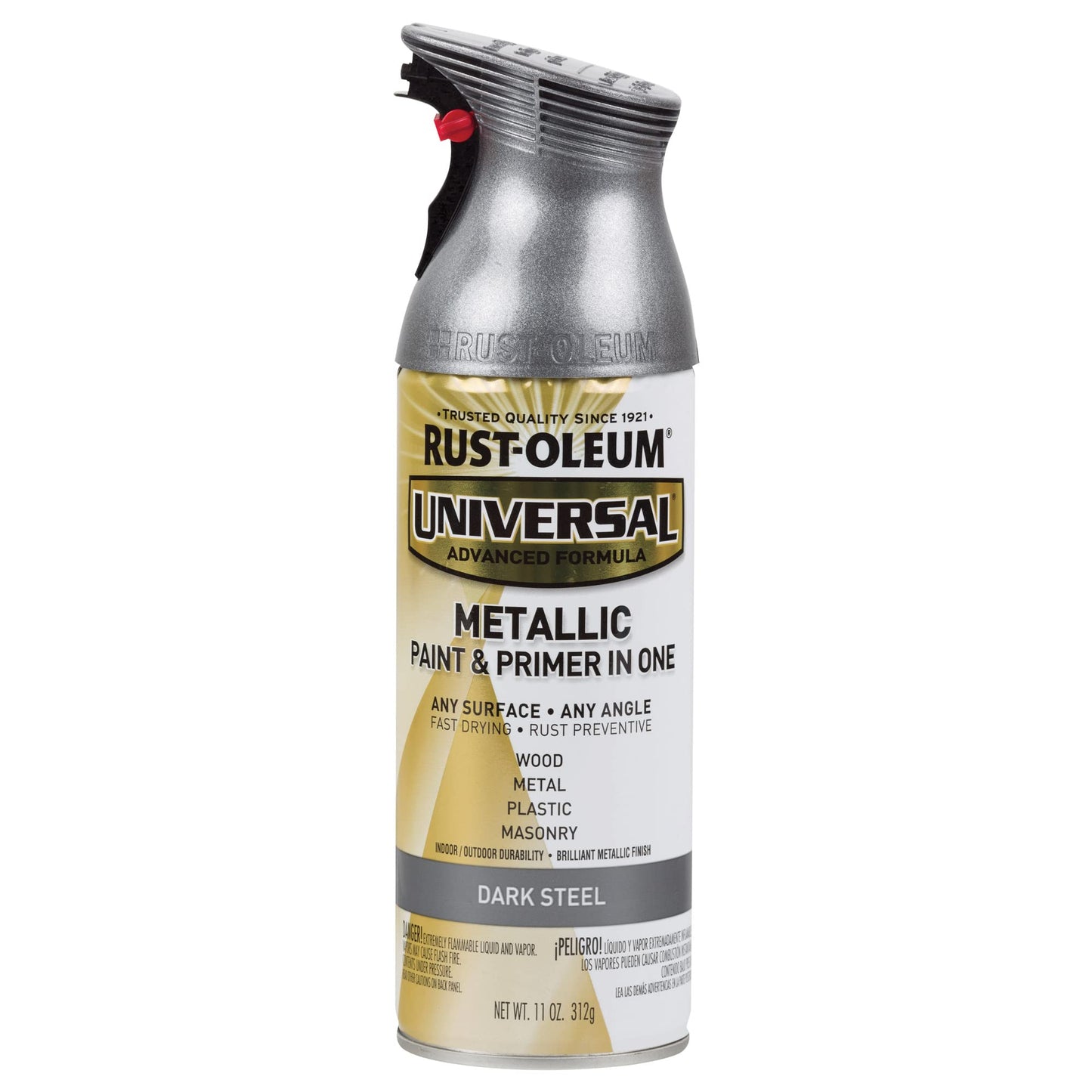 Rust-Oleum 262662 Universal All Surface Metallic Spray Paint, 11 oz, Dark Steel