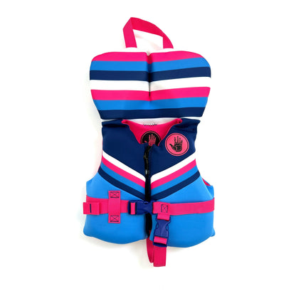 Body Glove Infant PFD Coast Guard Approved Life Jacket Pink and Blue Palm