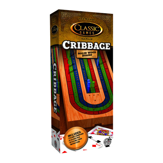 TCG Toys Solid Wood Cribbage Board Game