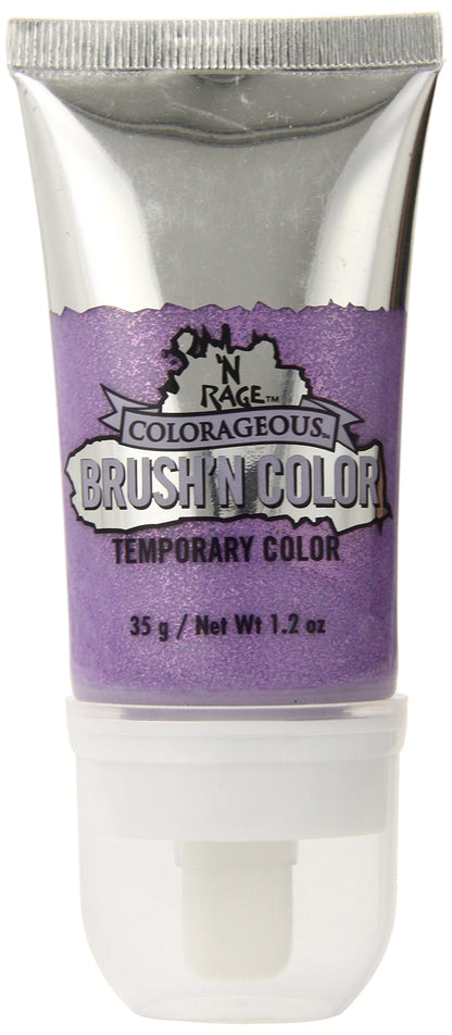 N'Rage Colorageous Brush'n Color, Lavender Glitter, 1.2 Ounce