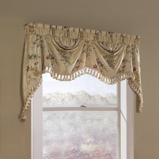 United Curtain Jewel Heavy Woven Austrian Valance, 108 by 30-Inch, Multi