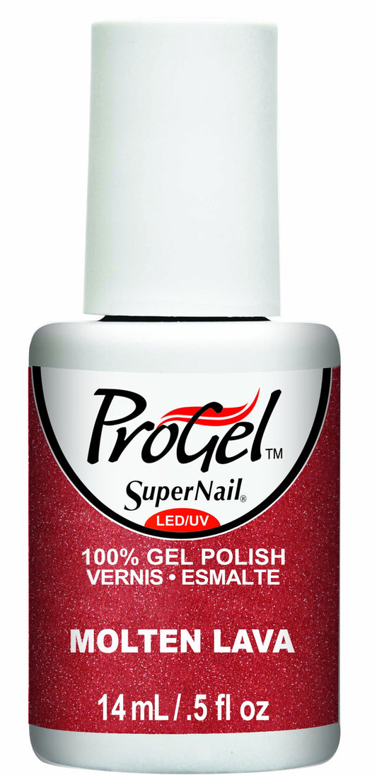 Supernail Progel Nail Lacquer, Molten Lava, 0.5 Fluid Ounce