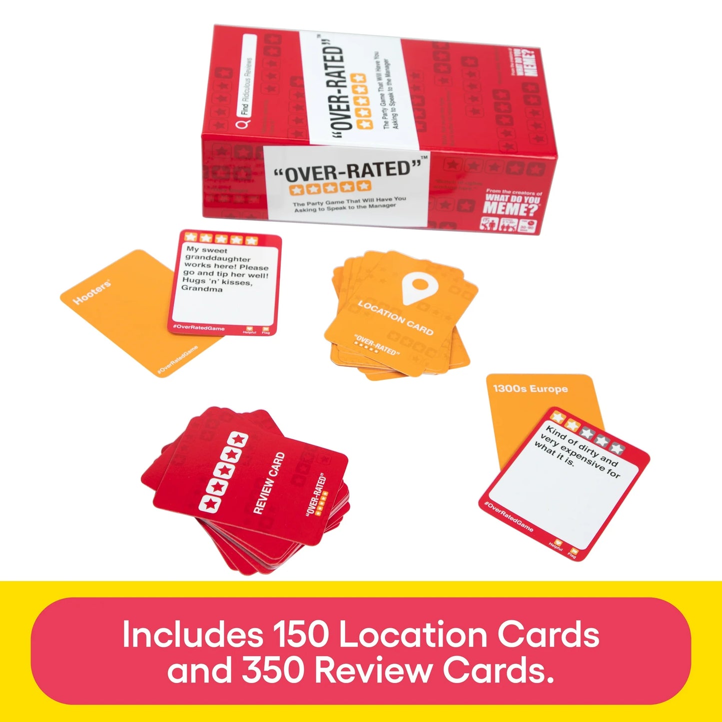 Over-Rated Adult Party Game of Ridiculous Reviews by What Do You Meme? Bsfw Edition Card Game