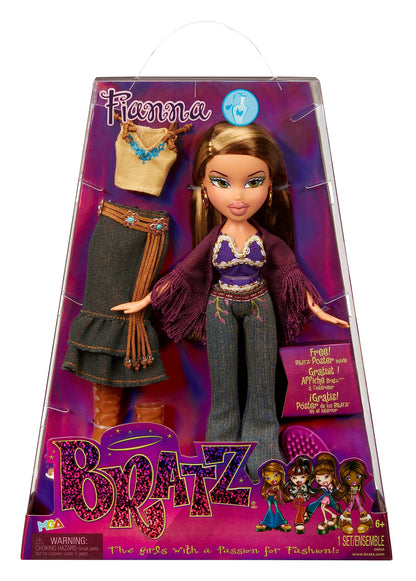 Bratz Original Fashion Doll Fianna Series 3 with 2 Outfits and Poster, Collectors Ages 6 7 8 9 10+