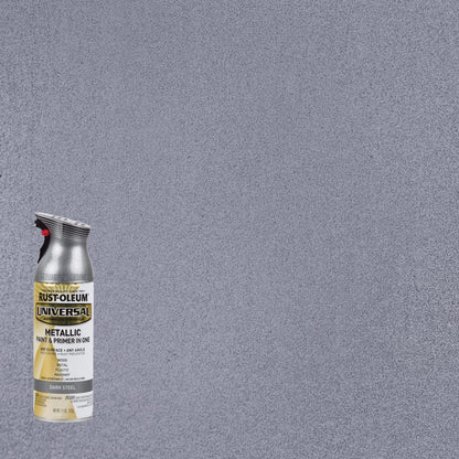 Rust-Oleum 262662 Universal All Surface Metallic Spray Paint, 11 oz, Dark Steel