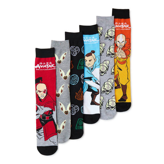 Avatar The Last Airbender Men’s Socks, 6-Pack