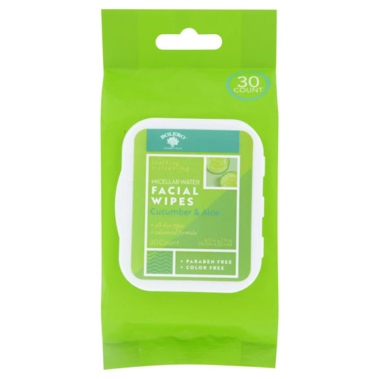 Cucumber and Aloe Infused Facial Wipes, 25-ct.